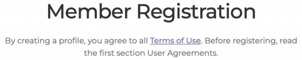 member registration steps